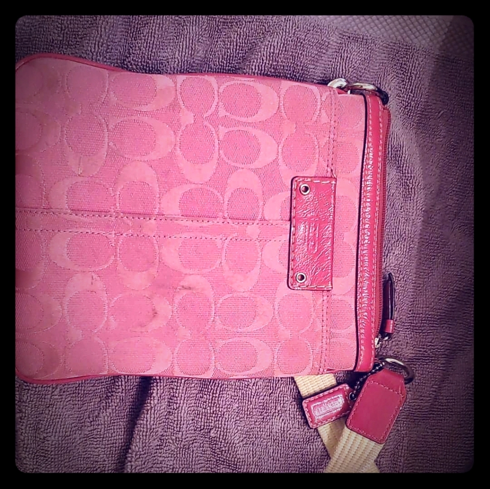 Pink coach crossbody